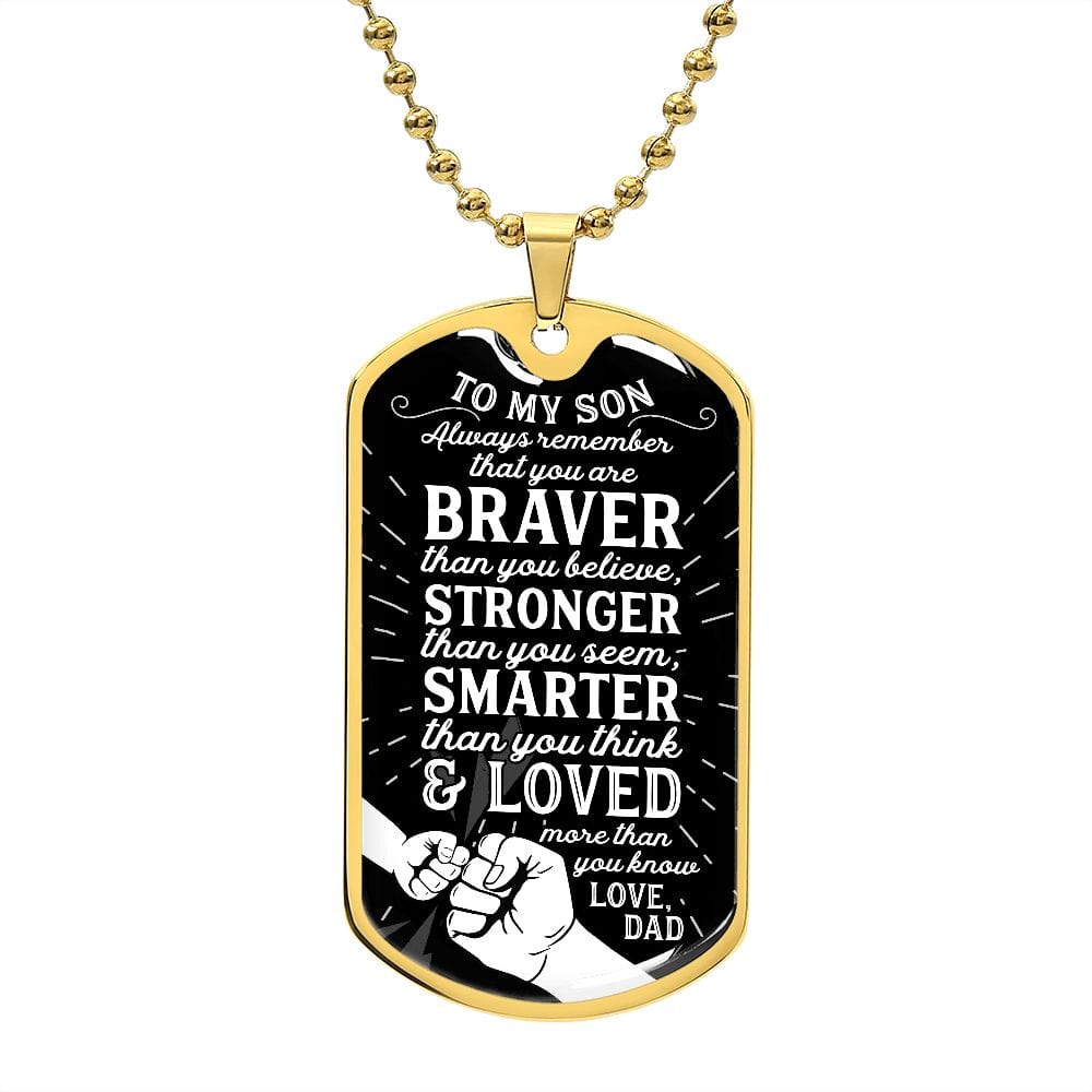 To The Best Dad Dog Tag Necklace Men Thank You Daddy Gifts From Daught –  Tamoglob